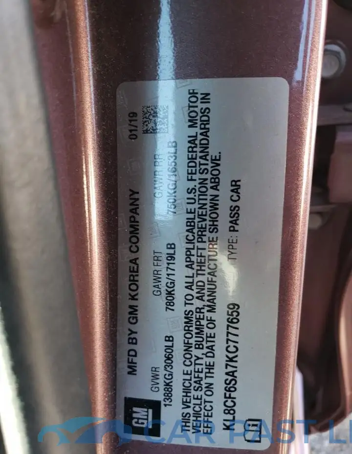 KL8CF6SA7KC777659# 12