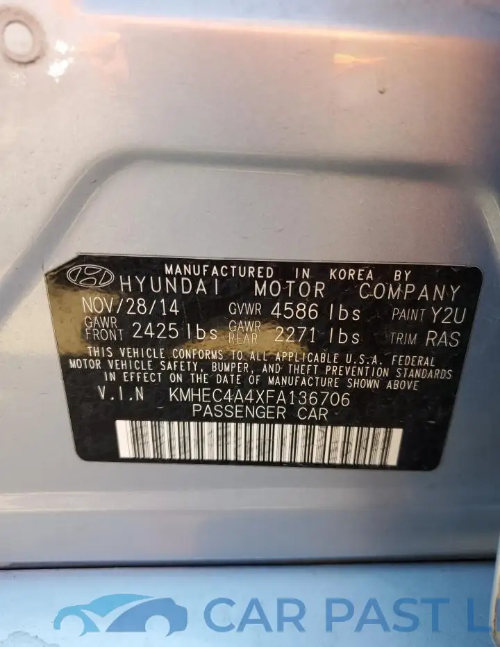KMHEC4A4XFA136706# 12