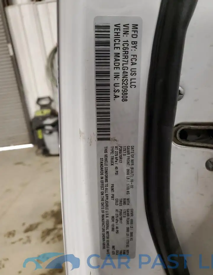 1C6RR7LG4NS209808# 12