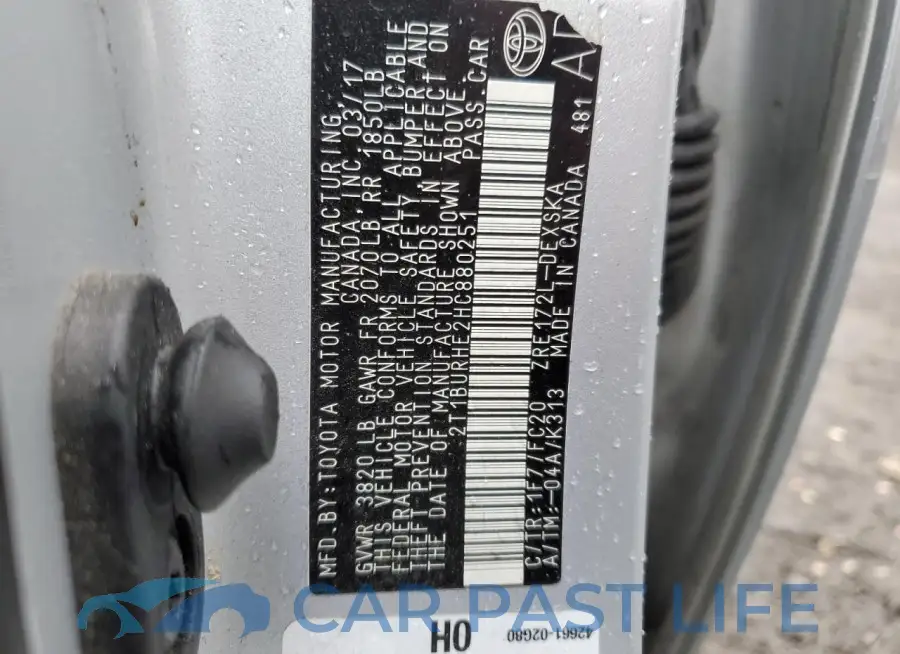 2T1BURHE2HC880251# 12