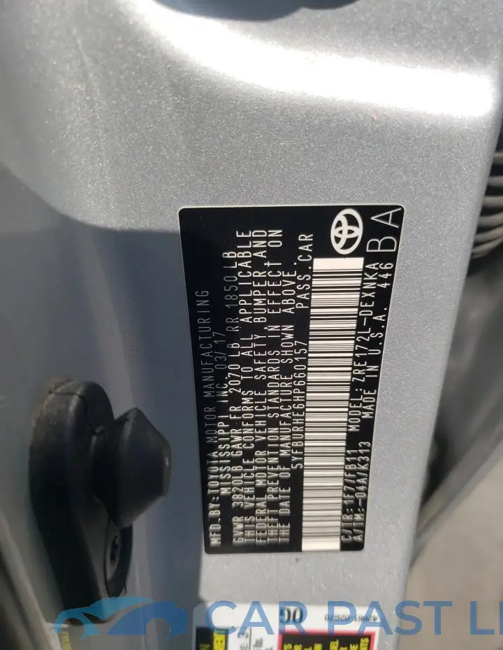 5YFBURHE6HP660157# 12