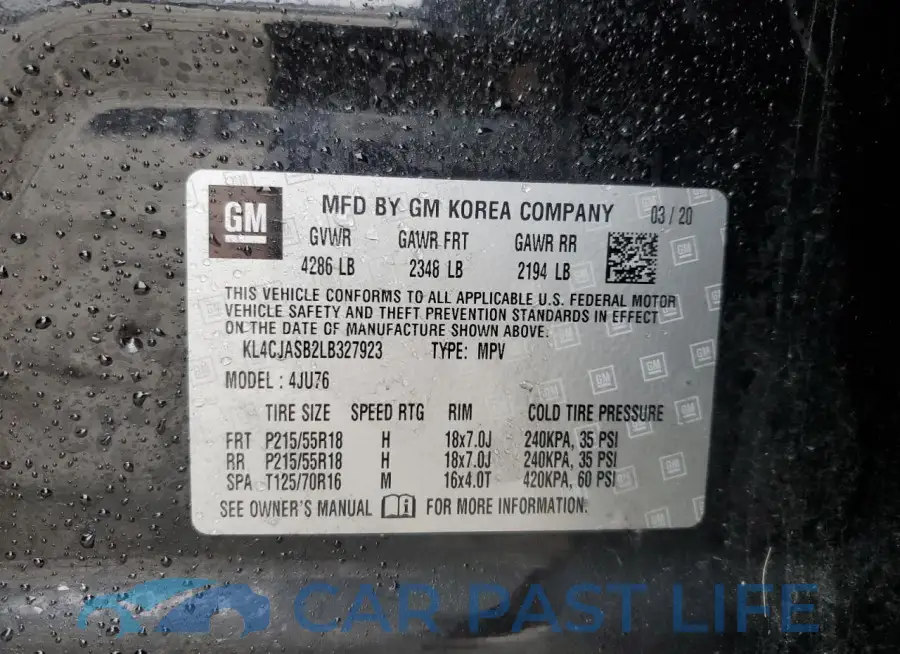 KL4CJASB2LB327923# 13