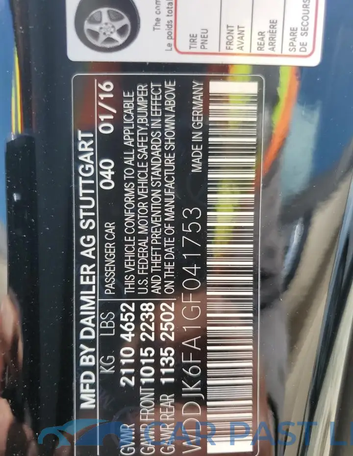 WDDJK6FA1GF041753# 12