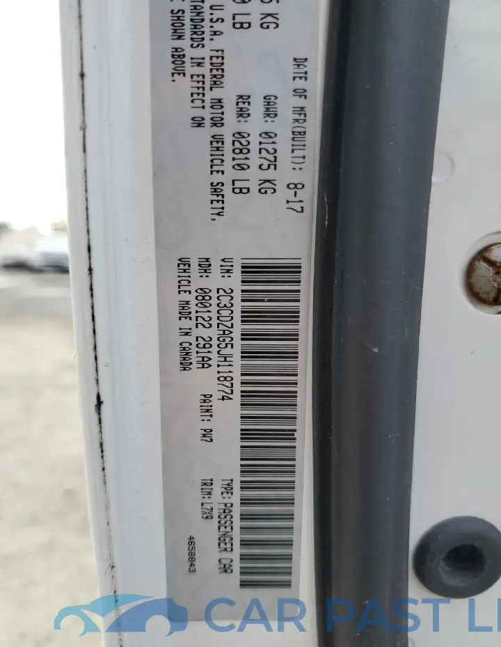 2C3CDZAG5JH118774# 13
