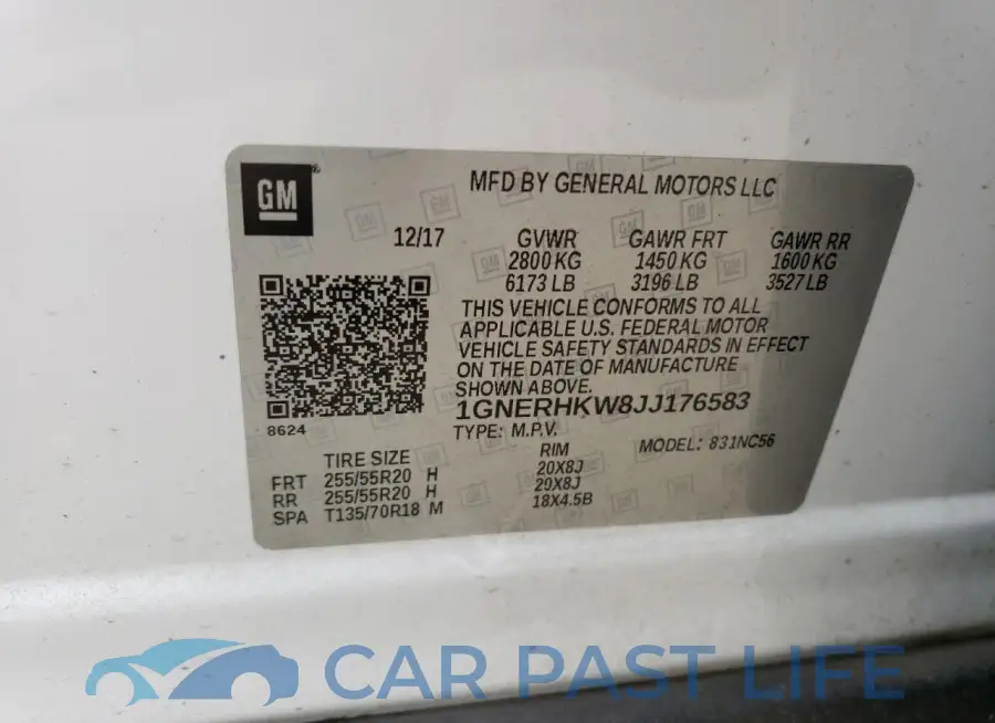 1GNERHKW8JJ176583# 14