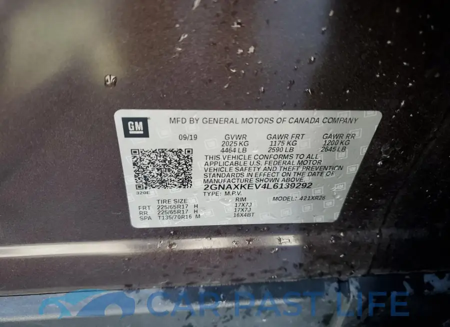 2GNAXKEV4L6139292# 14