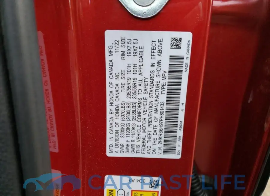 2HKRS6H97PH801433# 12