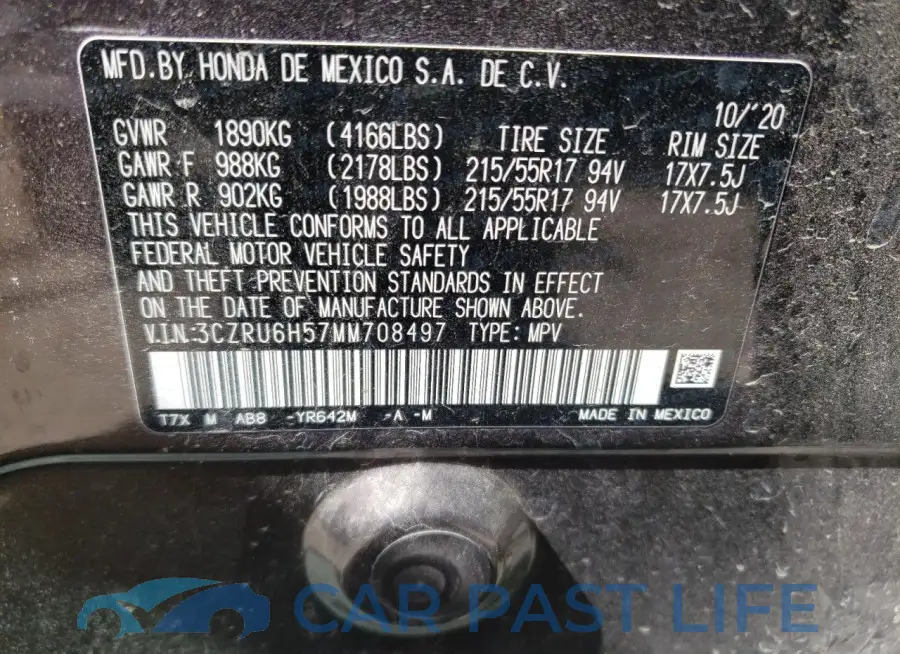 3CZRU6H57MM708497# 13
