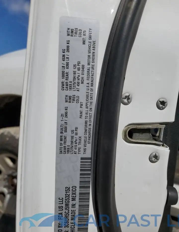 3C6UR5CJ5MG532152# 12