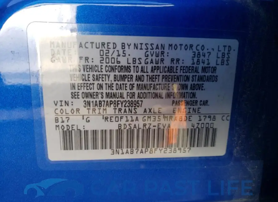 3N1AB7AP8FY238957# 12
