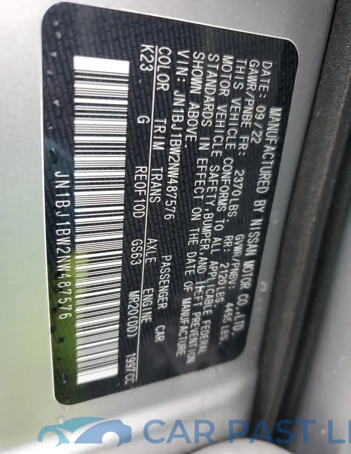 JN1BJ1BW2NW487576# 12