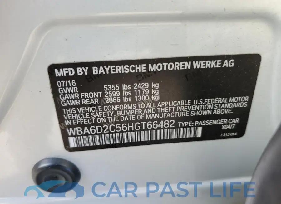 WBA6D2C56HGT66482# 12