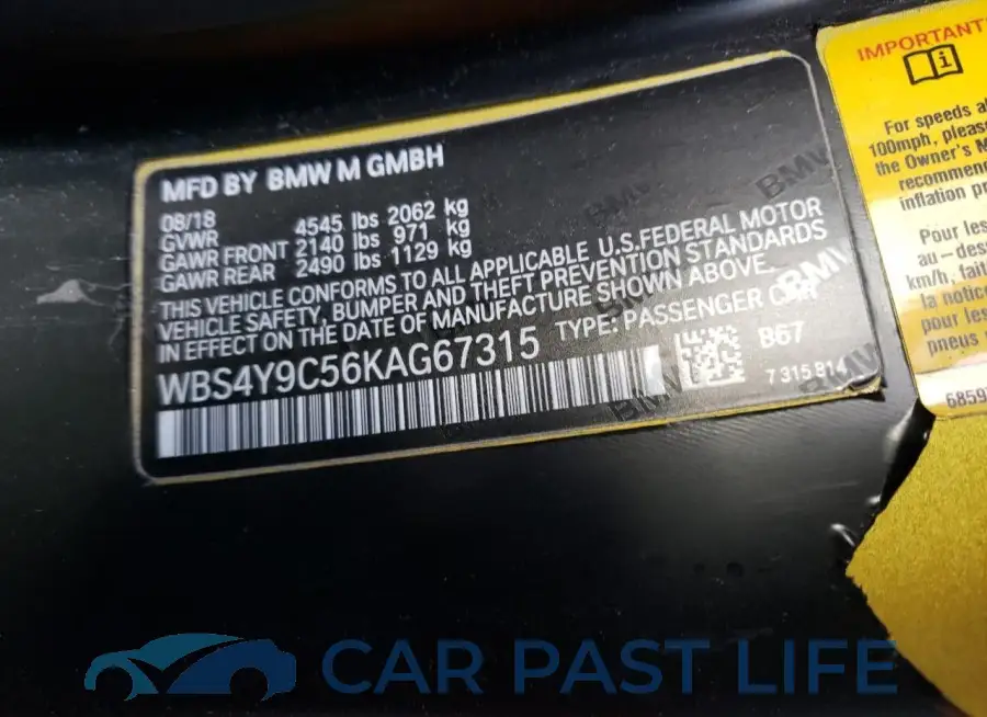 WBS4Y9C56KAG67315# 13