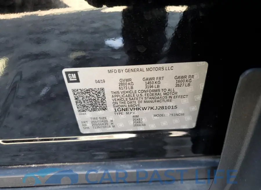 1GNEVHKW7KJ281015# 13
