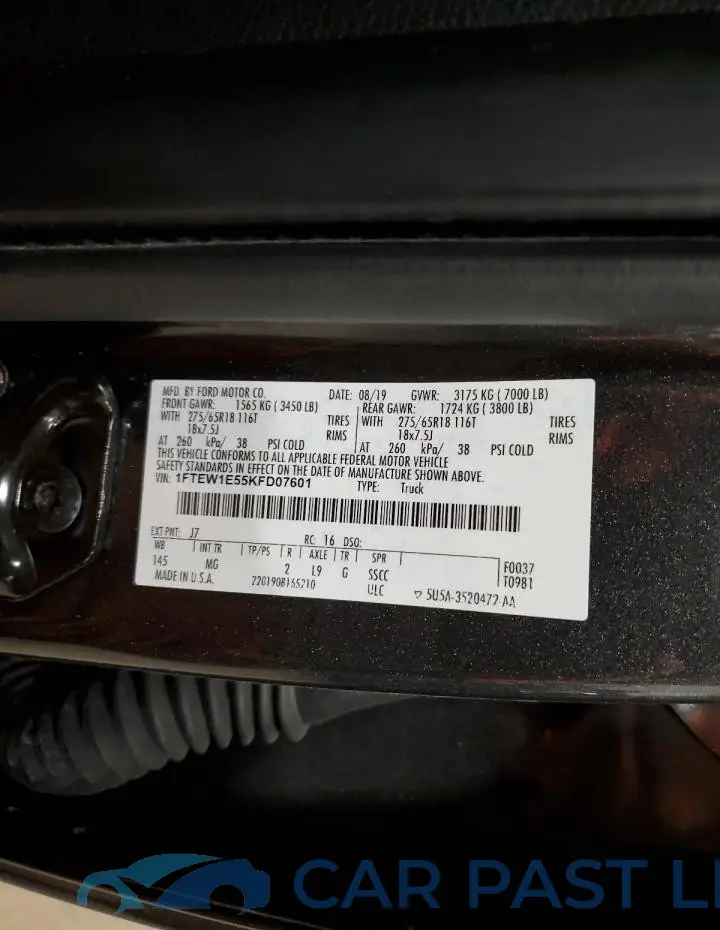 1FTEW1E55KFD07601# 12