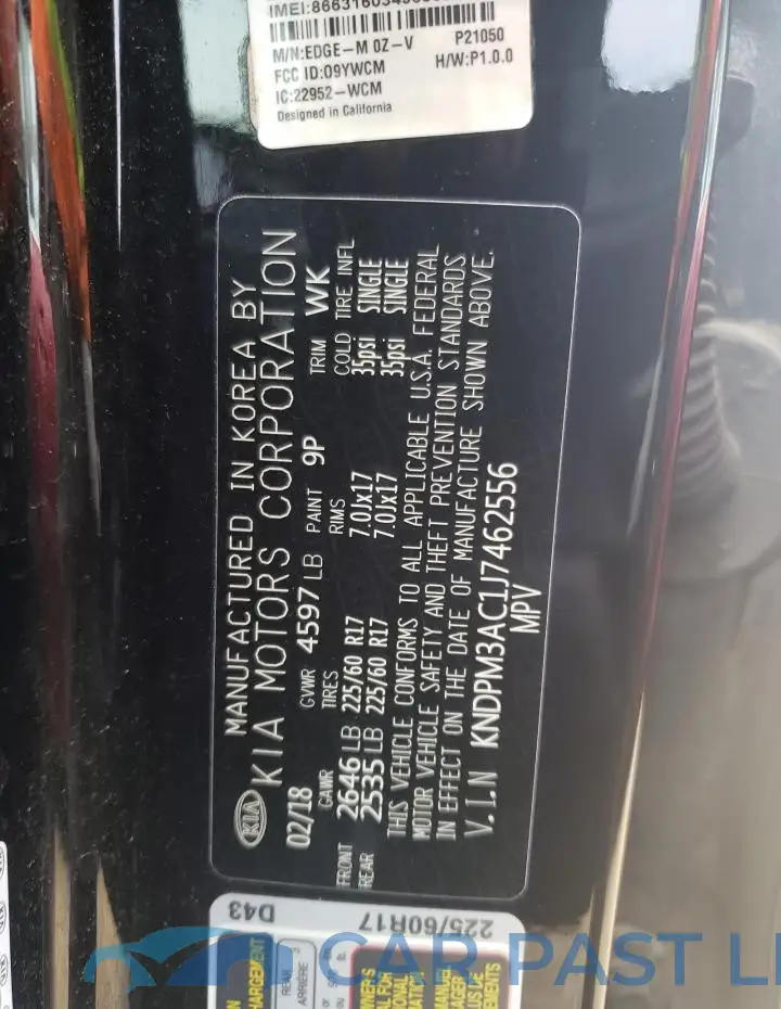 KNDPM3AC1J7462556# 12
