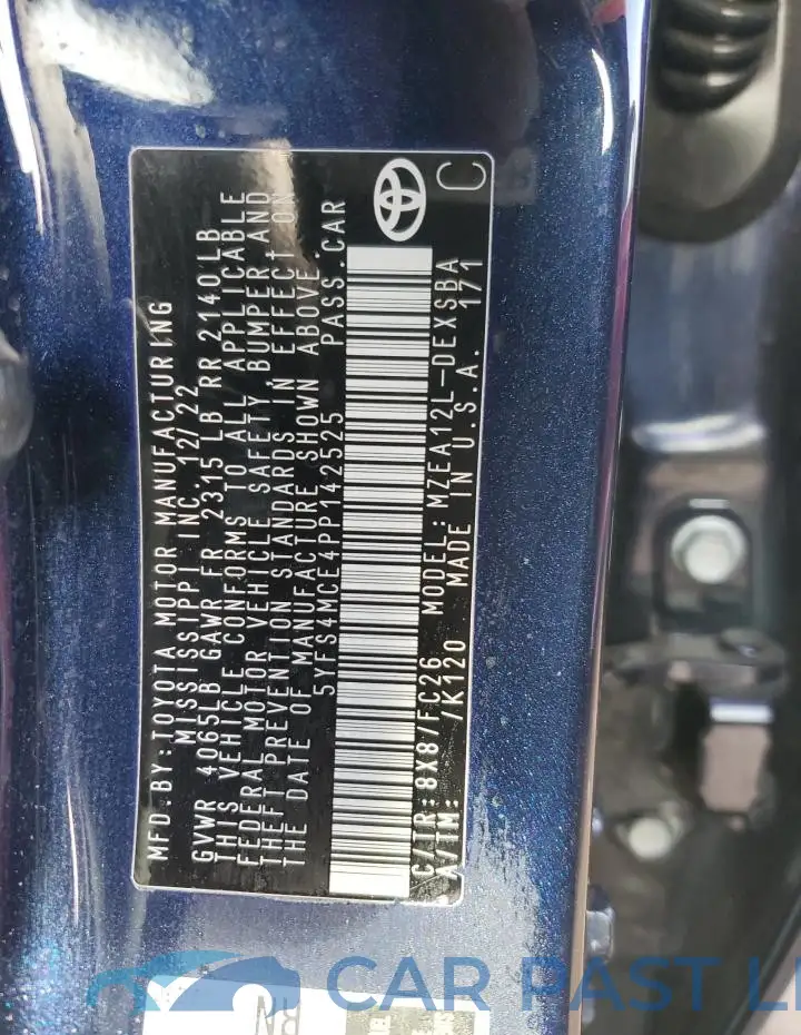 5YFS4MCE4PP142525# 12