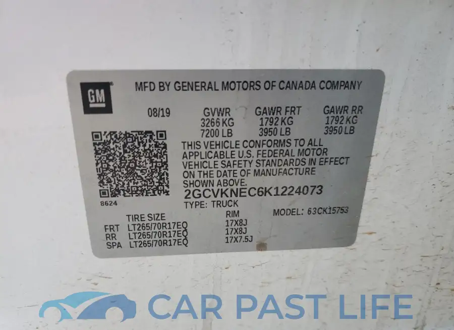 2GCVKNEC6K1224073# 12