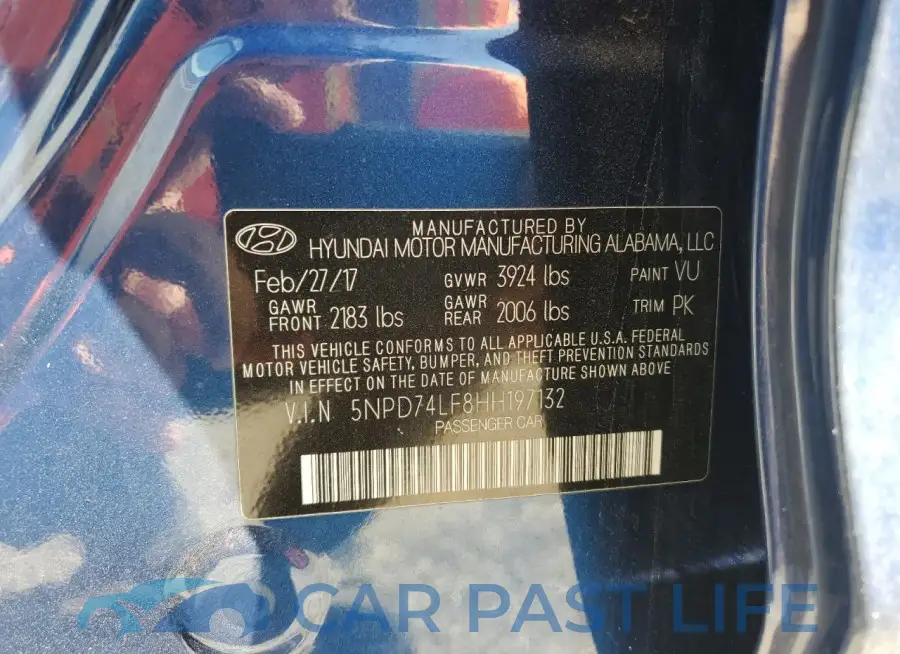 5NPD74LF8HH197132# 12