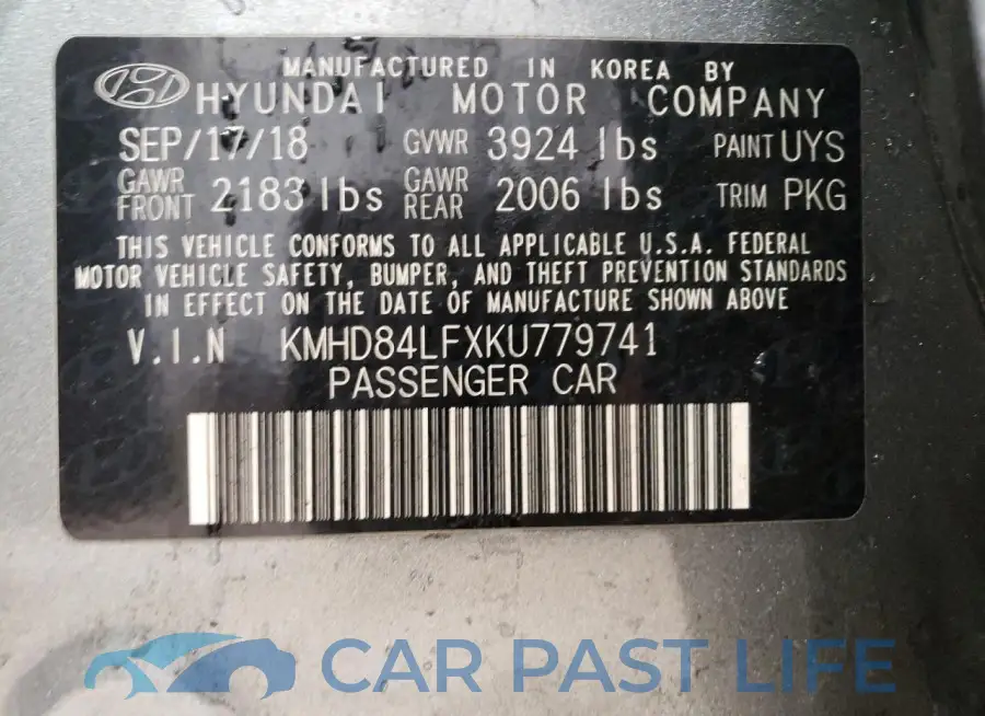 KMHD84LFXKU779741# 13