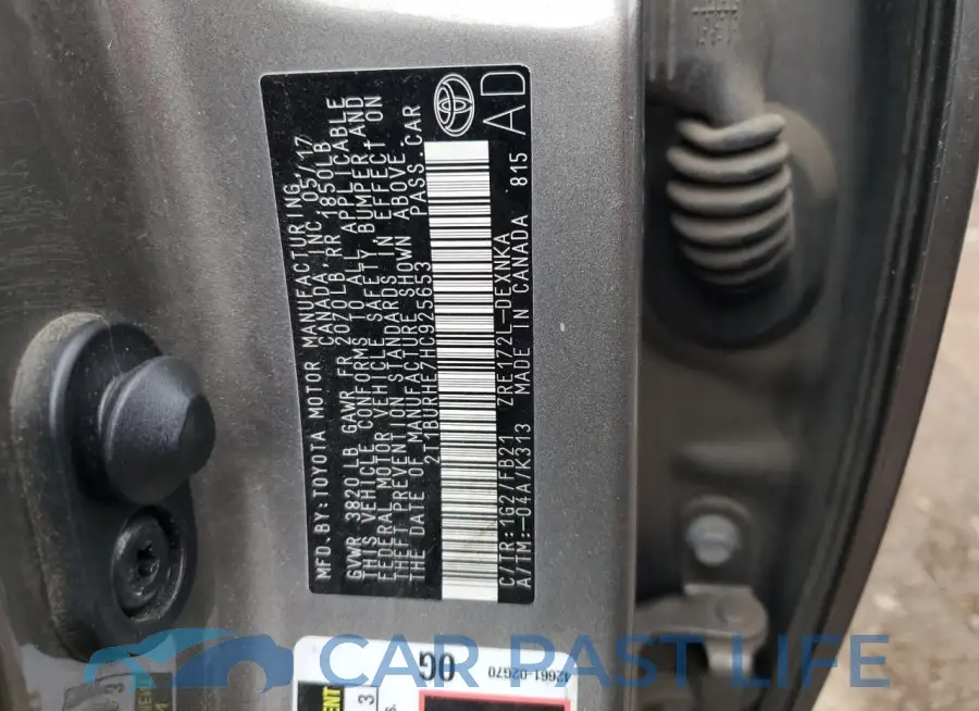 2T1BURHE7HC925653# 12