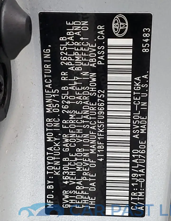 4T1BF1FK5FU966752# 12