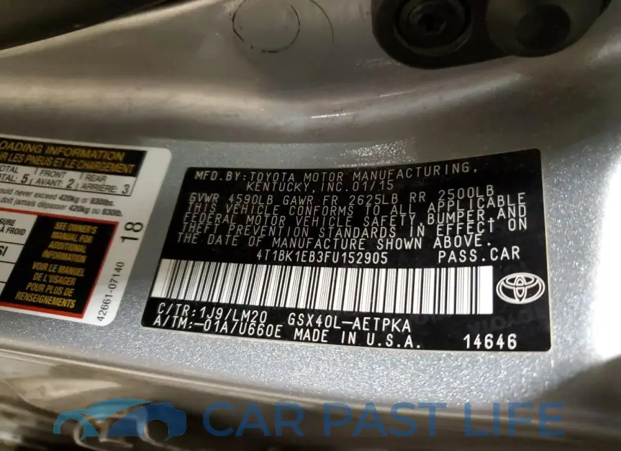 4T1BK1EB3FU152905# 12