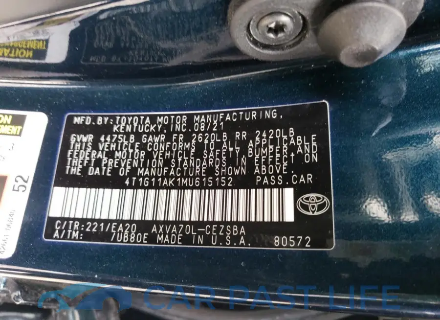 4T1G11AK1MU615152# 12
