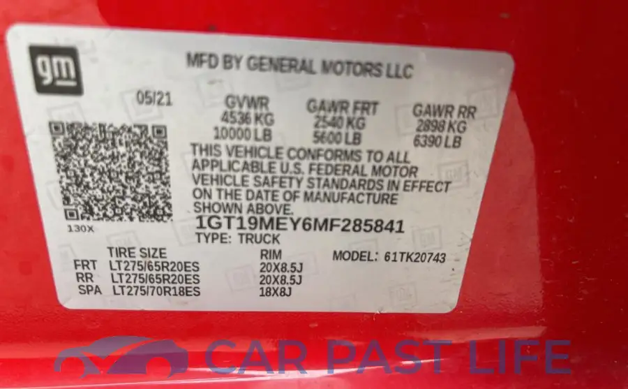 1GT19MEY6MF285841# 10