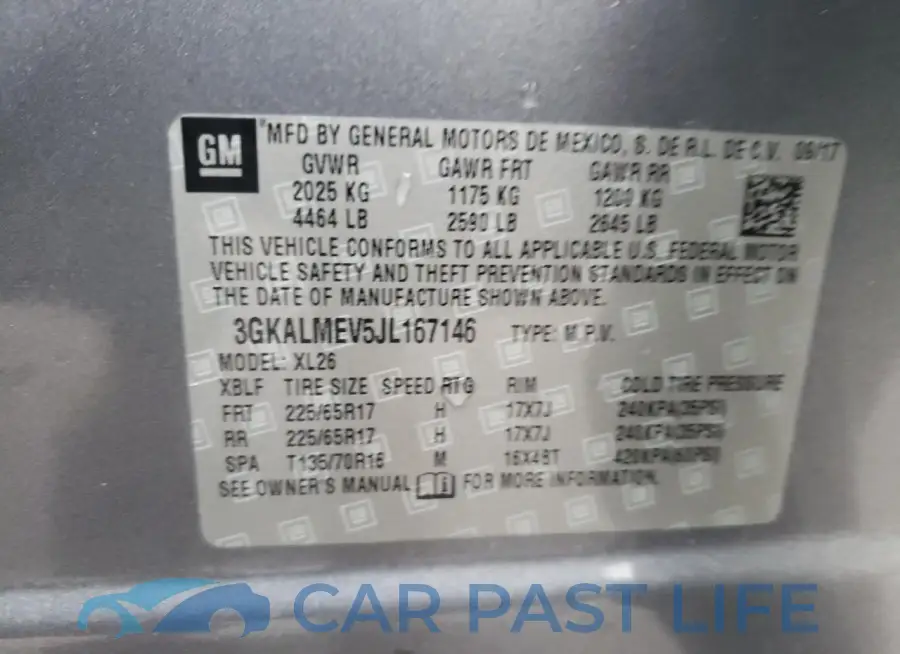 3GKALMEV5JL167146# 13