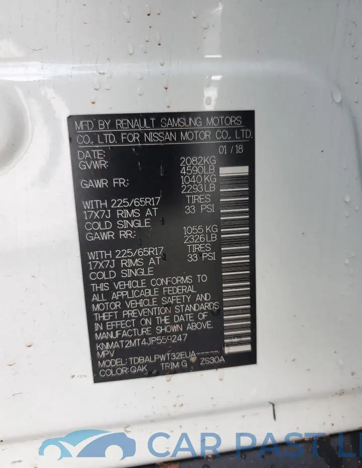 KNMAT2MT4JP559247# 12