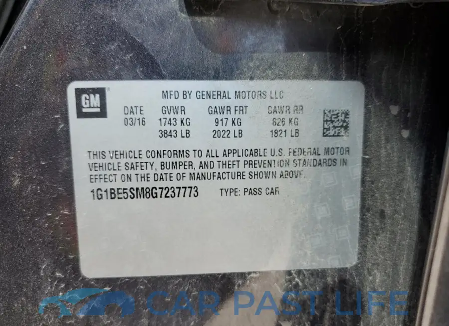 1G1BE5SM8G7237773# 12