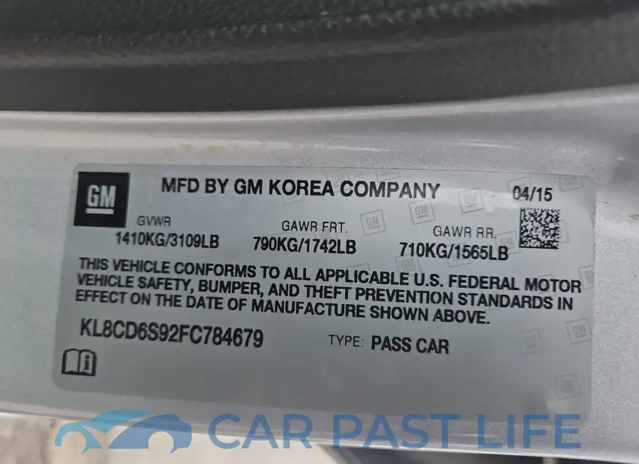 KL8CD6S92FC784679# 10