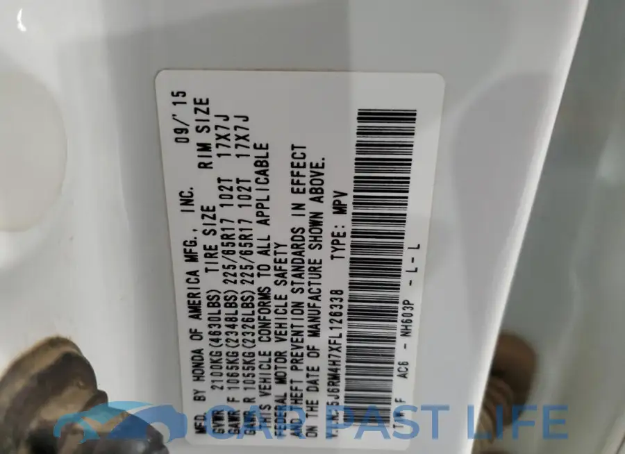 5J6RM4H7XFL126338# 12