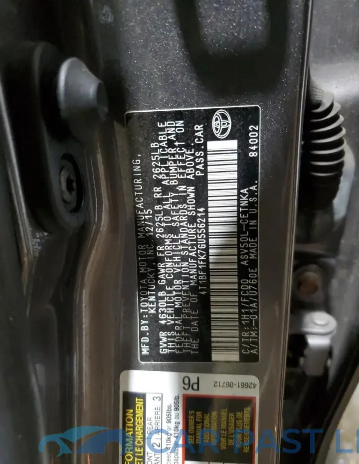 4T1BF1FK7GU556214# 12