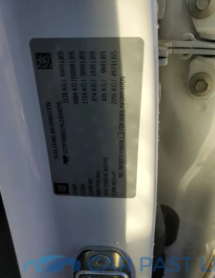 1GTP8BED7KZ404670# 12