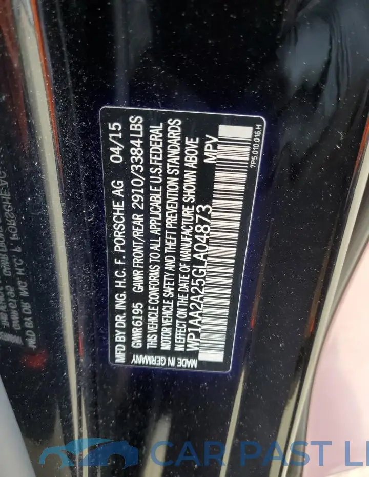 WP1AA2A25GLA04873# 13
