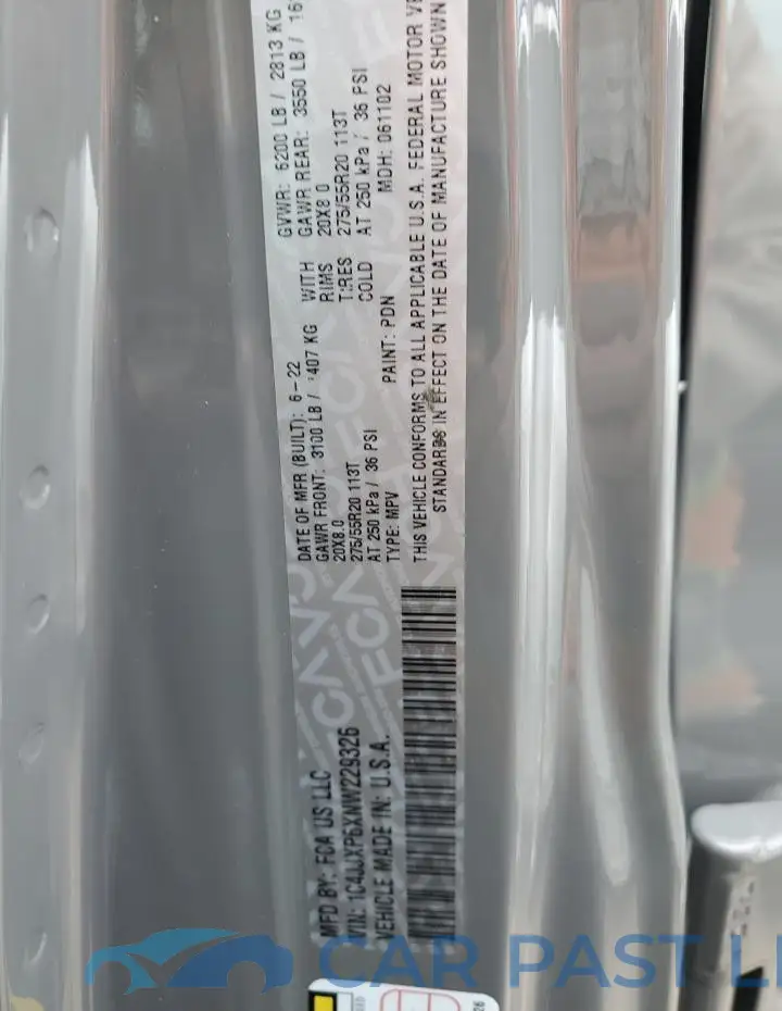 1C4JJXP6XNW229326# 12