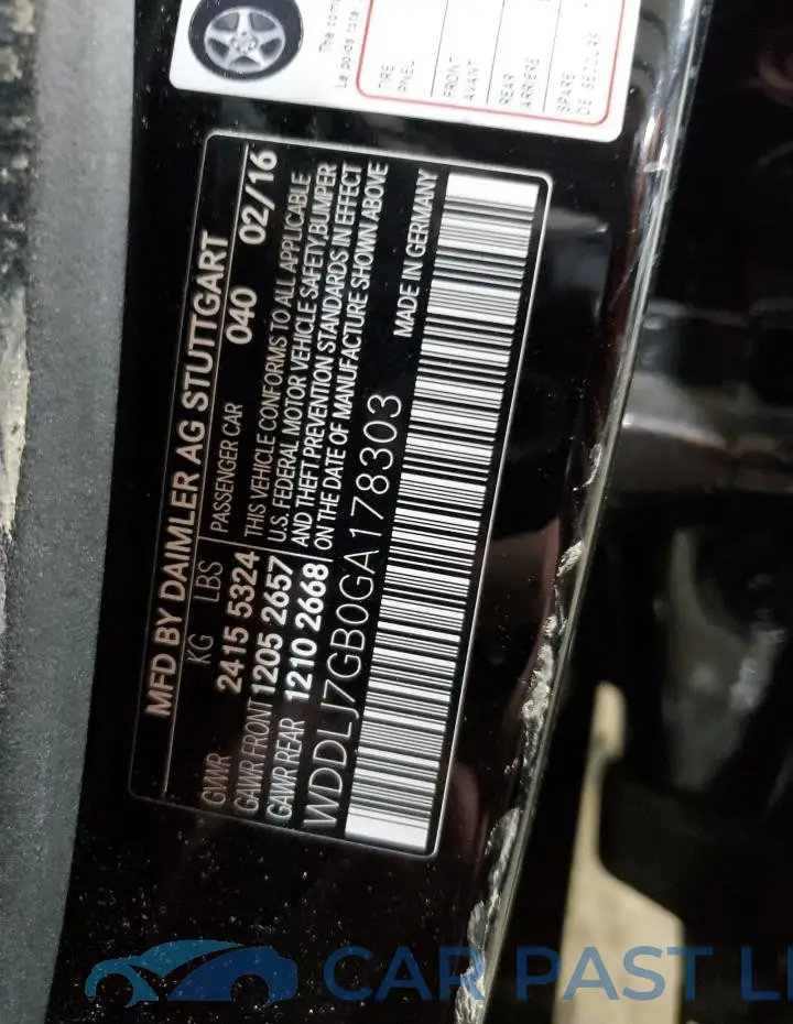 WDDLJ7GB0GA178303# 13