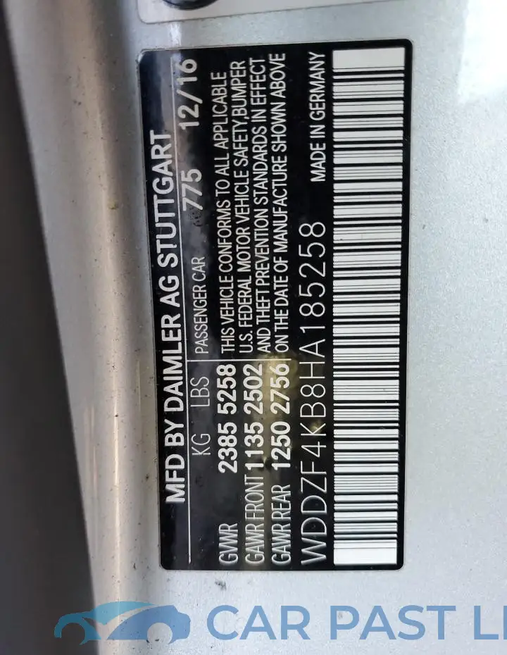 WDDZF4KB8HA185258# 12