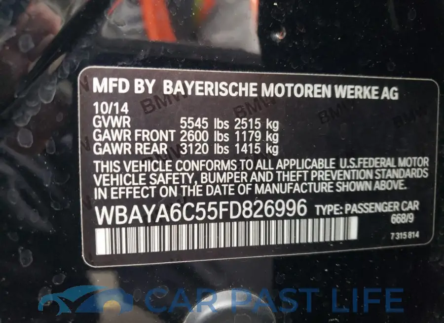 WBAYA6C55FD826996# 12