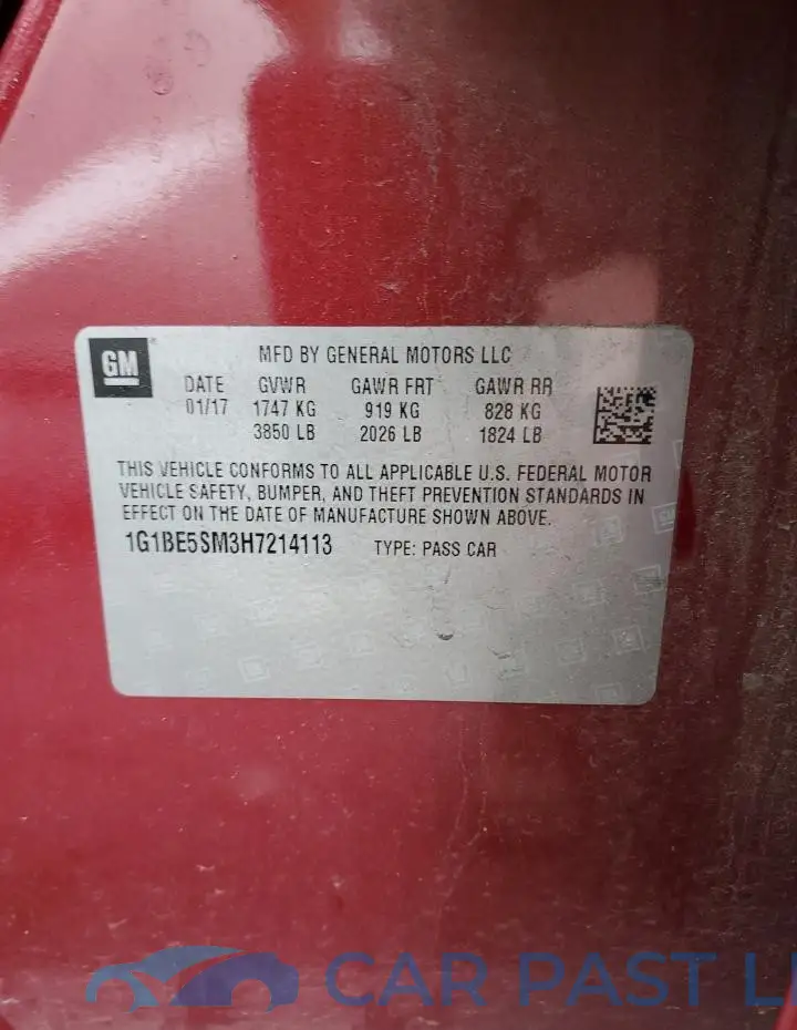 1G1BE5SM3H7214113# 12