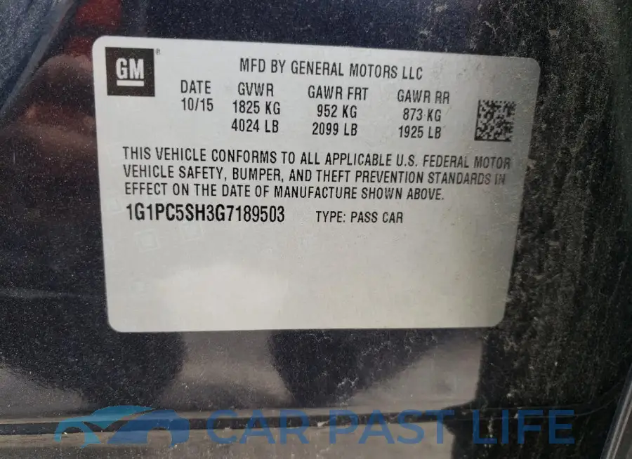 1G1PC5SH3G7189503# 12