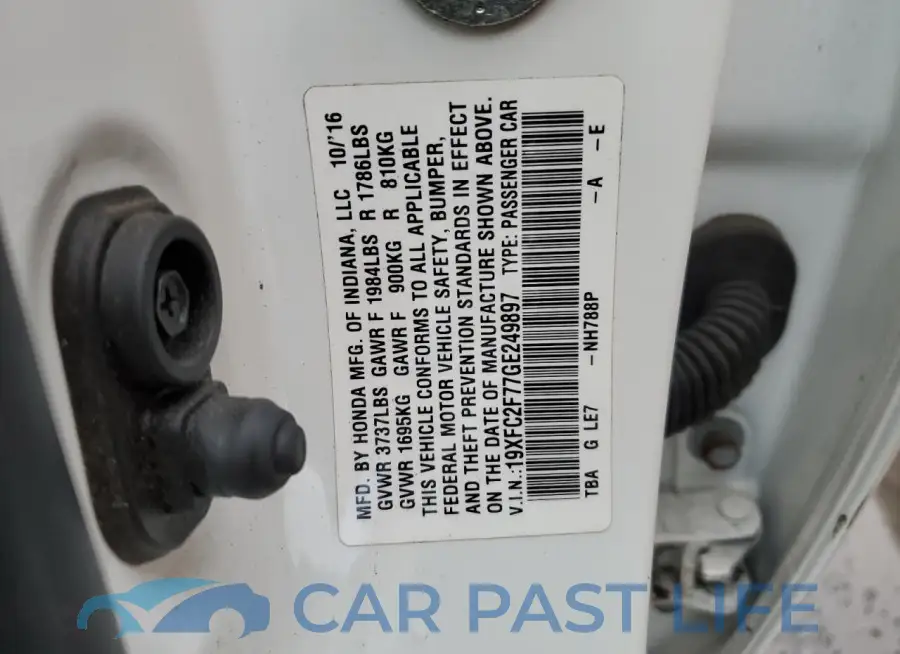 19XFC2F77GE249897# 12
