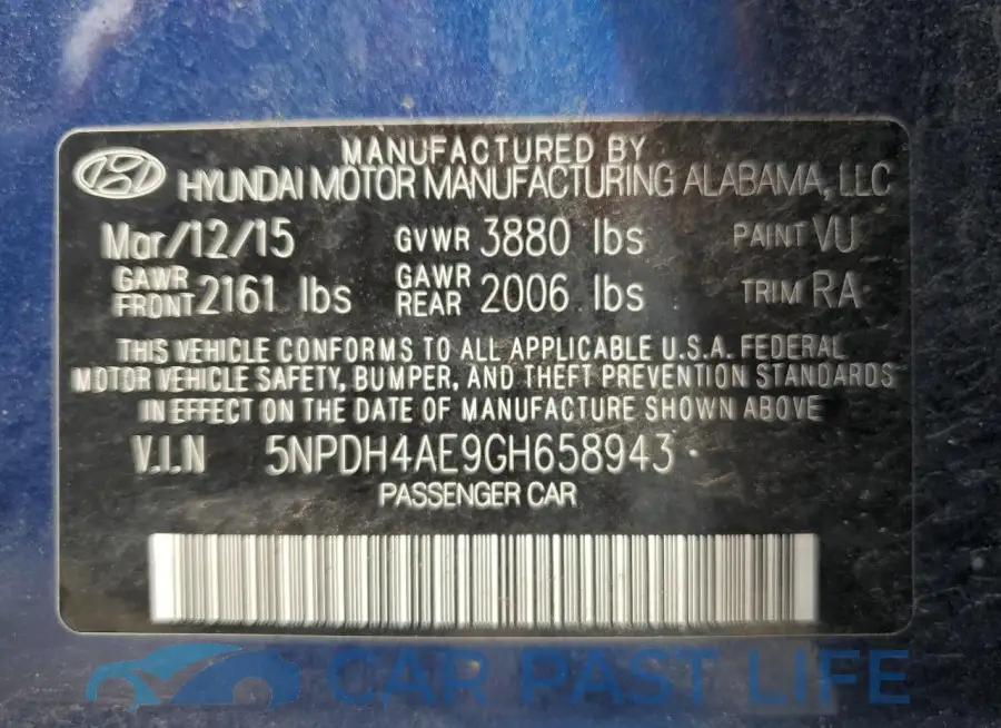5NPDH4AE9GH658943# 13