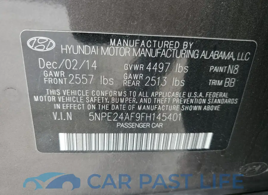 5NPE24AF9FH145401# 13
