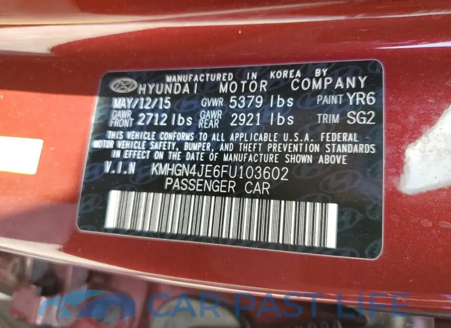KMHGN4JE6FU103602# 12