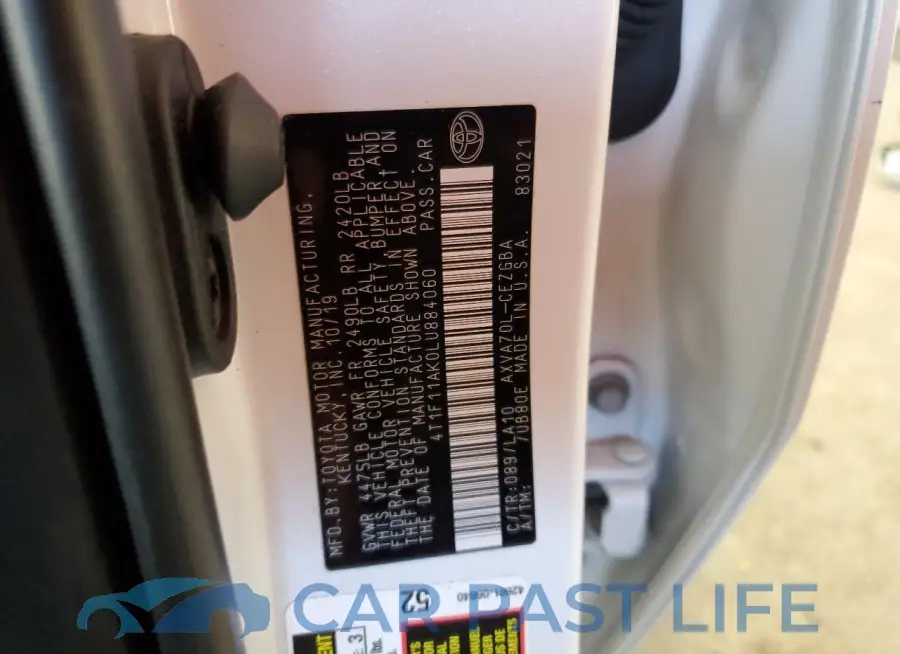 4T1F11AK0LU884060# 13