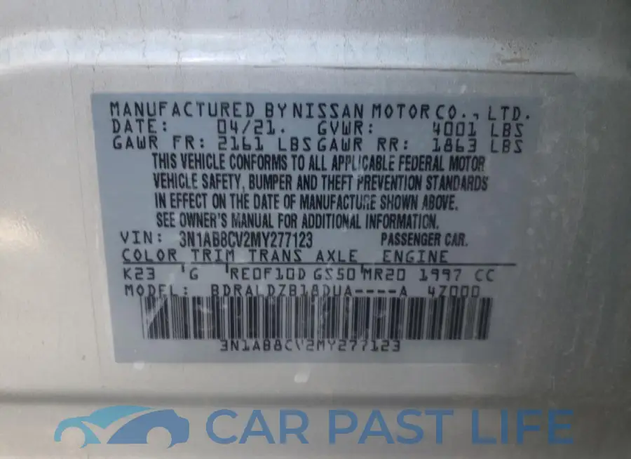 3N1AB8CV2MY277123# 12