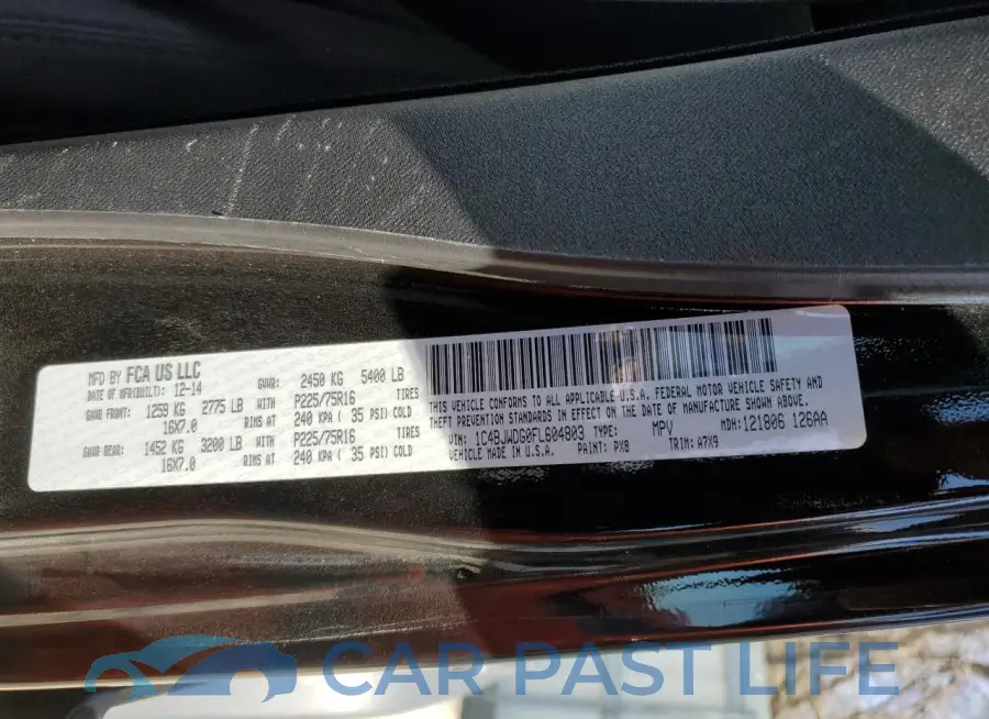 1C4BJWDG0FL604803# 12